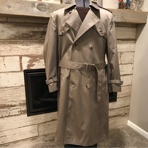 Men’s Removable-Lining Winter & Fall Trench Coat, 40R, Tan
